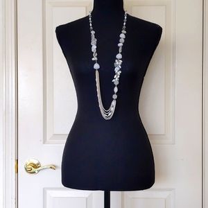 NWOT. Multiple Shapes/Colors/Materials Chained Necklace.